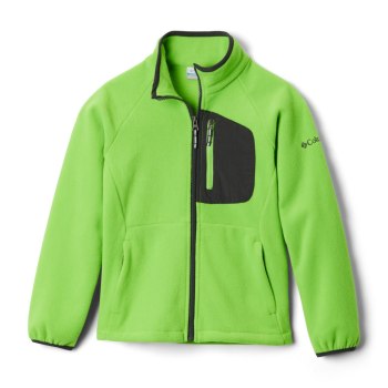 Columbia Fast Trek III Full Zip Fleece, Chamarras Verdes Grises Oscuro Para Niño | 381049-PKY